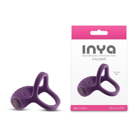 INYA Valiant - Berry - Purple USB Rechargeable Vibrating Cock Ring - Naughty by Nature Adult Store