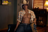 Irontech Black 175cm Cowboy Charles Male Sex Doll TPE - Sex Doll