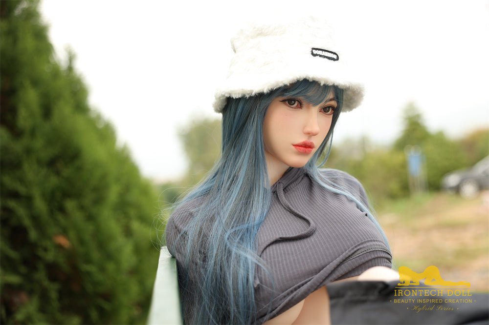 Irontech Blue Hair Sex Doll Joline 159cm S41 Plus Life Size TPE Body - Sex Doll