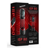 ISP90 Curve Infrared Automatic LCD Penis Pump Red - Adult Toys