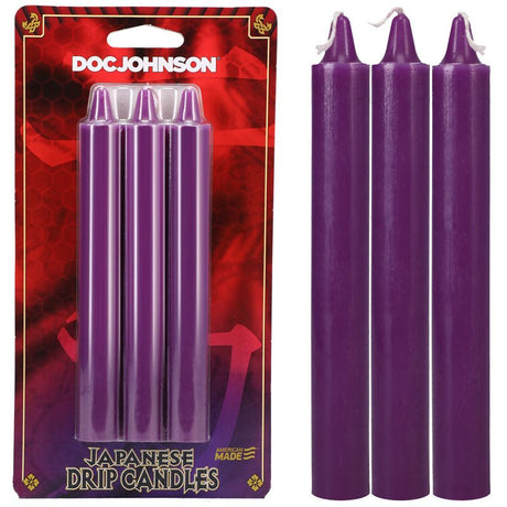 Japanese Drip Candles - Purple - Purple 3 - Pack - CANDLES