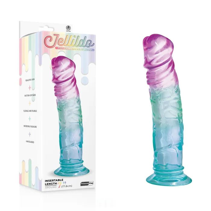 Jellido 18cm Dildo - Clear Coloured - DONGS