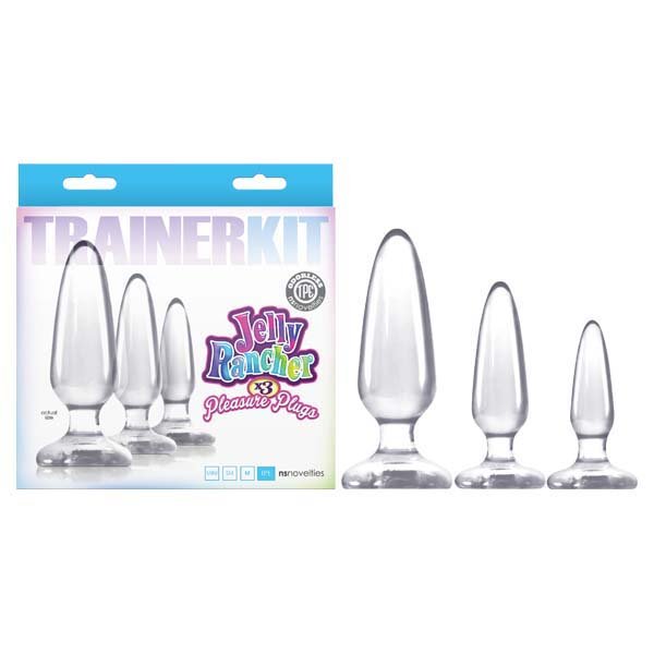 Jelly Rancher Trainer Kit - Clear Butt Plugs - Set of 3 Sizes - Anal Toys