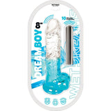 Jelly Vibrator Dream Boy USB 8in Turquoise - Adult Toys