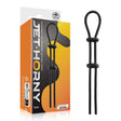 Jet Horny - Black Adjustable Cock & Ball Lasso Ring - COCK RINGS