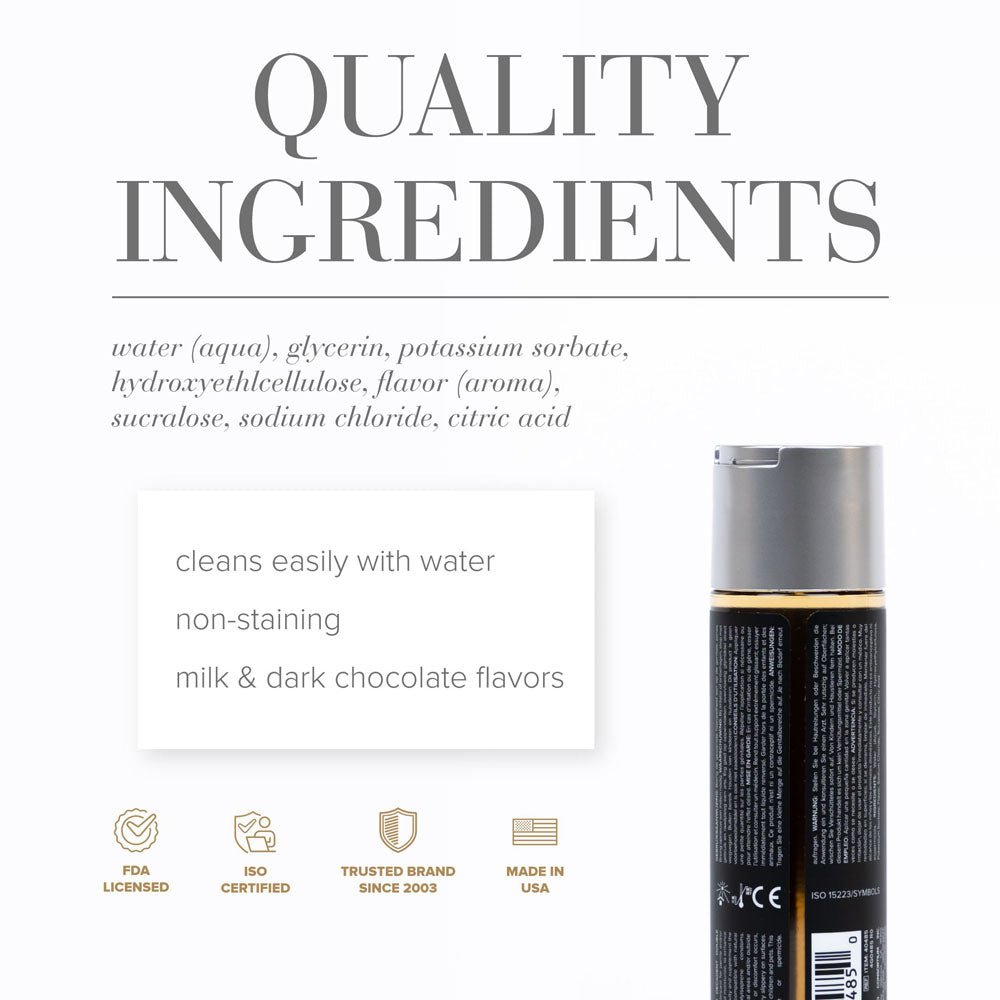JO Gelato Decadent Double Chocolate Flavoured Lubricant Water Based 120 mL - LOTIONS & LUBES