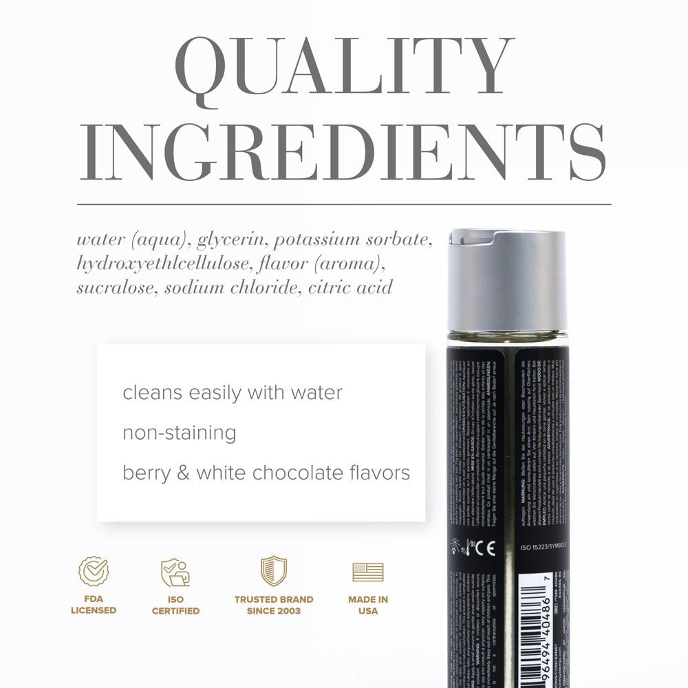JO Gelato White Chocolate Raspberry Flavoured Lube Water Based 120 mL - LOTIONS & LUBES