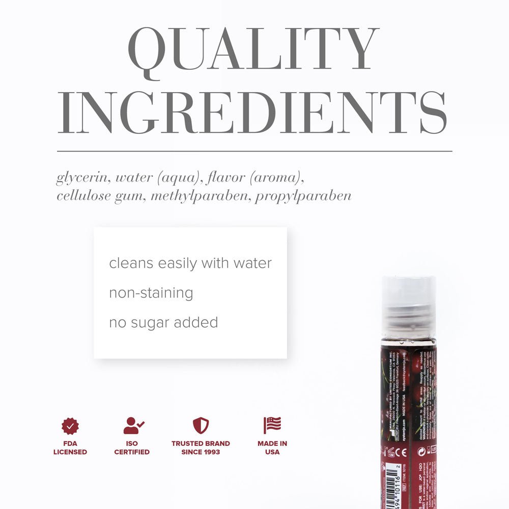 JO H2O Cherry Burst Lube 30 mL Water Based Flavored - LOTIONS & LUBES