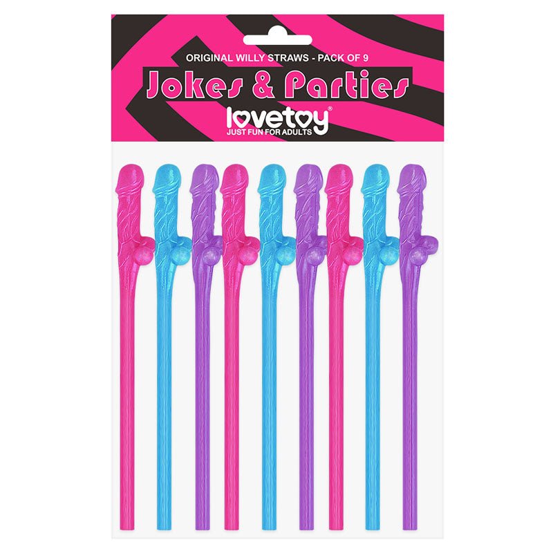Jokes & Parties Original Willy Straws - Set of 9 - NOVELTIES