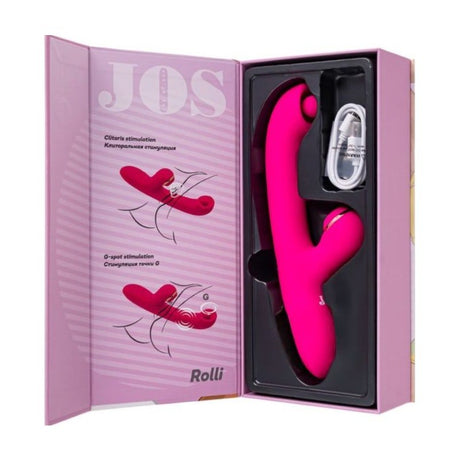 JOS Rolli Stimulating Ball Vibrator with Vaccuum Clitoral Stimulator - Adult Toys