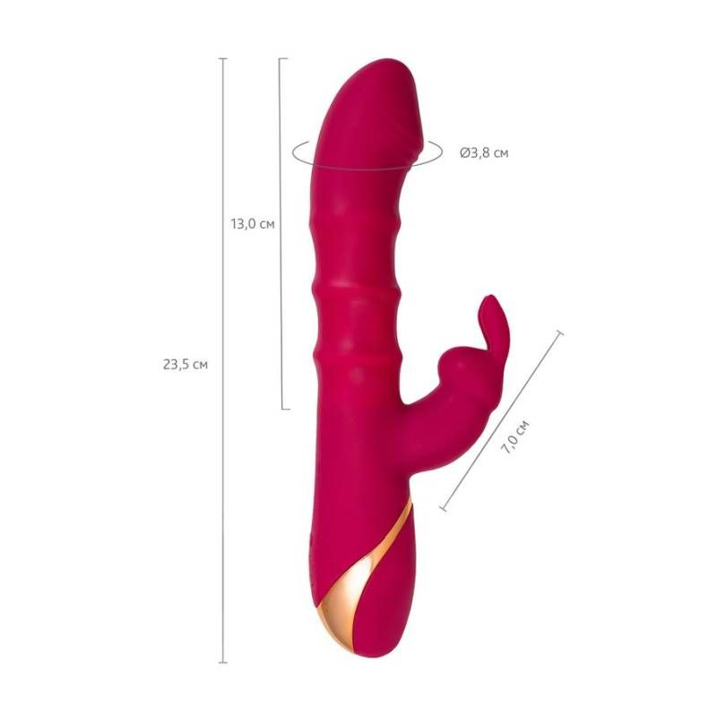JOS Tenty Rabbit Vibrator with Moving Shaft Rings - Adult Toys