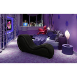 Kama Sutra Mebon Chaise Love Lounge Leather Black - Adult Toys