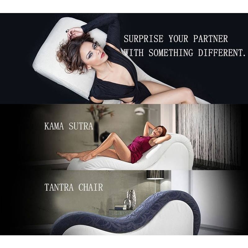 Kama Sutra Mebon Chaise Love Lounge Leather Black - Adult Toys
