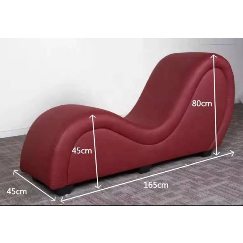 Kama Sutra Mebon Chaise Love Lounge Leather Black - Adult Toys