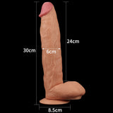 King Size 11 Inch Realistic Dildo Flesh Color 29 5 Cm Long - DONGS