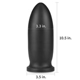 King Sized Anal Bomber - Black 23 cm (9'') Mega Anal Plug - ANAL TOYS