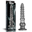King Sized Vibrating Vibrax Slider - Grey 32.3 cm (12.5'') USB Rechargeable Vibrating Dildo - DONGS