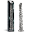 King Sized Vibrating Vibrax Slider - Grey 40.8 cm (16'') USB Rechargeable Vibrating Dildo - DONGS