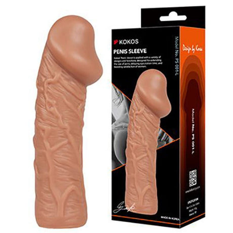 Kokos Penis Sleeve 1 - Flesh Large Penis Extension Sleeve - SLEEVES