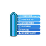 Kool Vibes - Rechargeable Mini Bullet - Blueberry - Blueberry 6.4 cm USB Rechargeable Bullet - BULLETS & EGGS