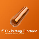 Kool Vibes - Rechargeable Mini Bullet - Tangerine - Orange 6.4 cm USB Rechargeable Bullet - BULLETS & EGGS