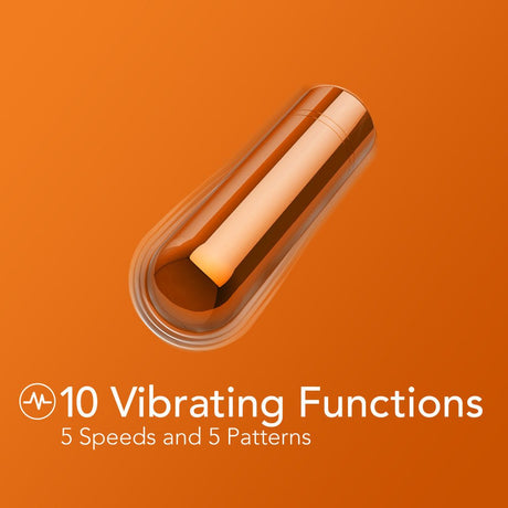 Kool Vibes - Rechargeable Mini Bullet - Tangerine - Orange 6.4 cm USB Rechargeable Bullet - BULLETS & EGGS