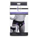 Lace Envy Panty Harness Purple L/XL - Adult Toys