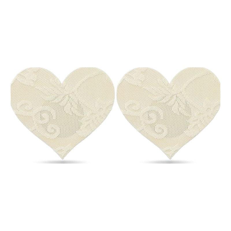 Lace Heart and Flower Nipple Pasties Twin Pk - Adult Toys