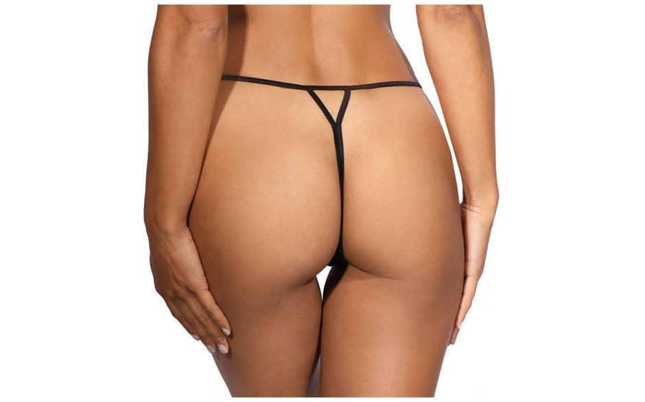 Lace Open Front G - String Black - Lingerie