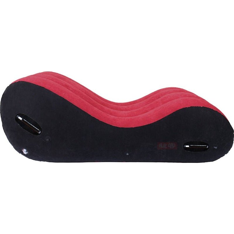 Large 1.5m Inflatable Suede Love Lounge with Handrail - Adult Toys
