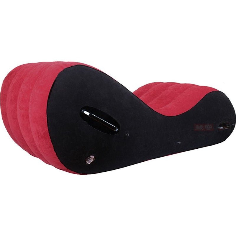 Large 1.5m Inflatable Suede Love Lounge with Handrail - Adult Toys