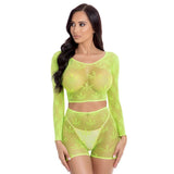 Leaf It To Me Short Set Green - Lingerie