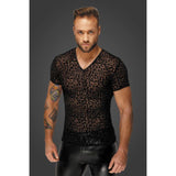 Leopard Flock V - Neck T-Shirt - Lingerie