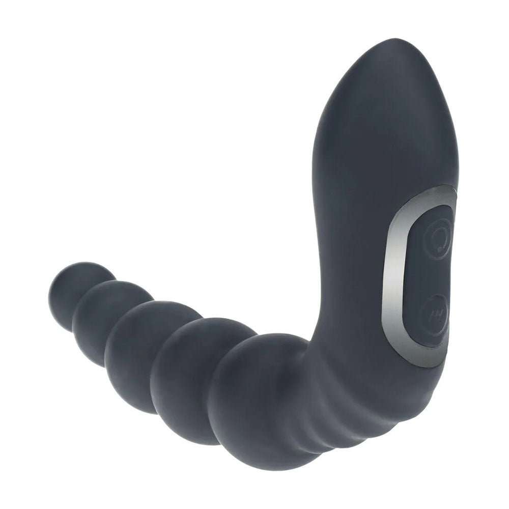 LEVELZ Beaded Prostate Massager Heating And Vibrating Black - ANAL TOYS