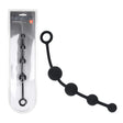 Levelz Curved Flexible Silicone Anal Beads Black 29.5 cm - ANAL TOYS