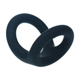 LEVELZ Double O Silicone Cock Ring Size M Black - COCK RINGS