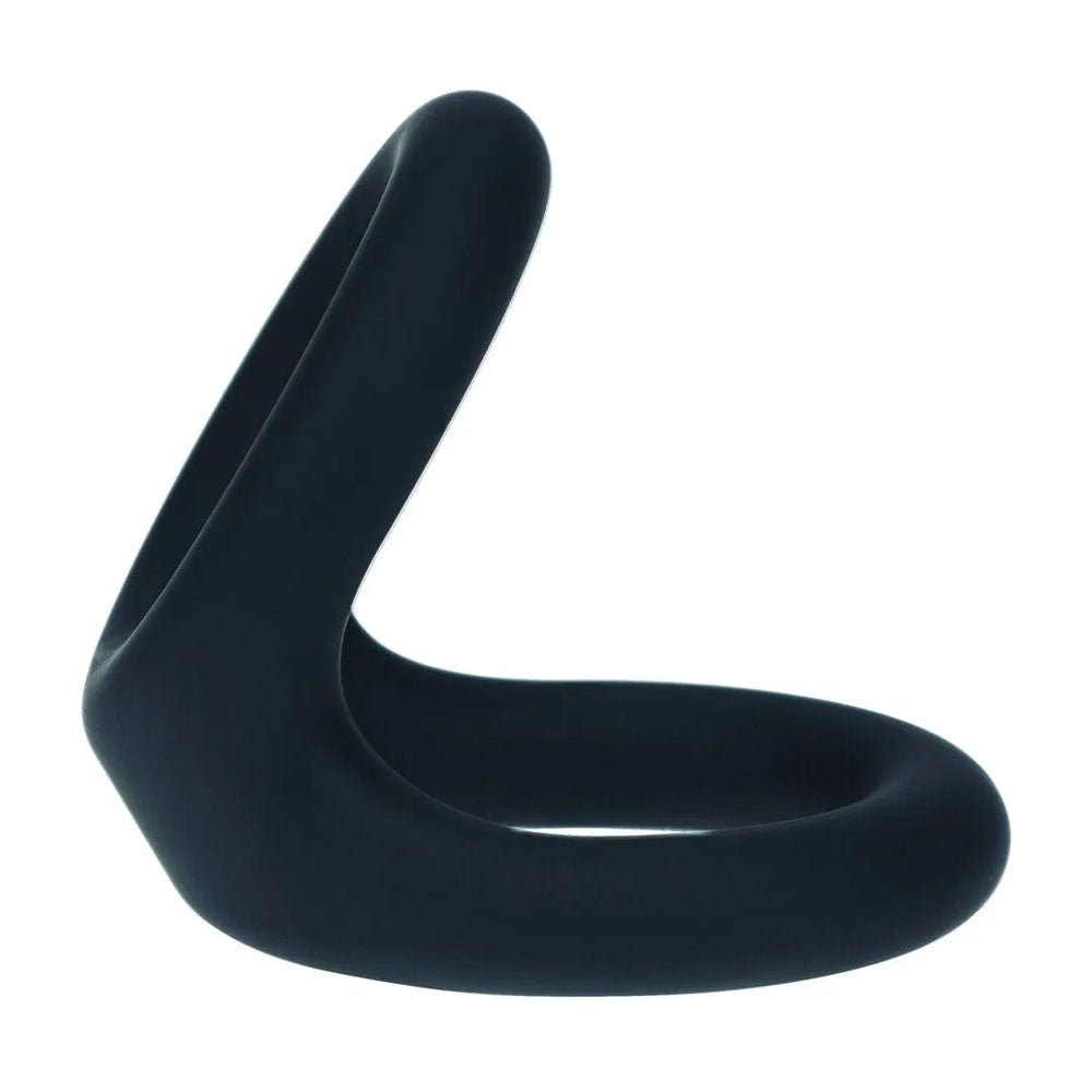 LEVELZ Double O Silicone Cock Ring Size M Black - COCK RINGS