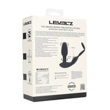 LEVELZ Dual Vibrating Prostate Stimulator With Cock Ring Black - ANAL TOYS