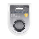 LEVELZ Liquid Silicone Ball Strap Size L Black Premium Quality - COCK RINGS