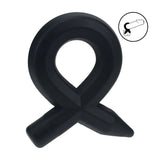 LEVELZ Pencil Liquid Silicone Cock Ring Black - COCK RINGS