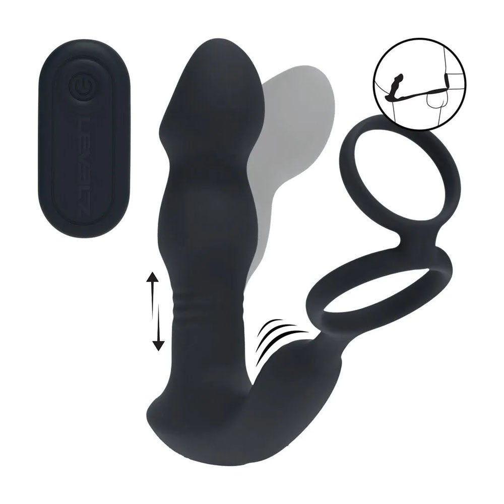 Levelz Remote Controlled Prostate Stimulator With Cock Ring - ANAL TOYS