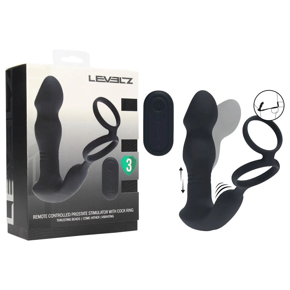 Levelz Remote Controlled Prostate Stimulator With Cock Ring - ANAL TOYS