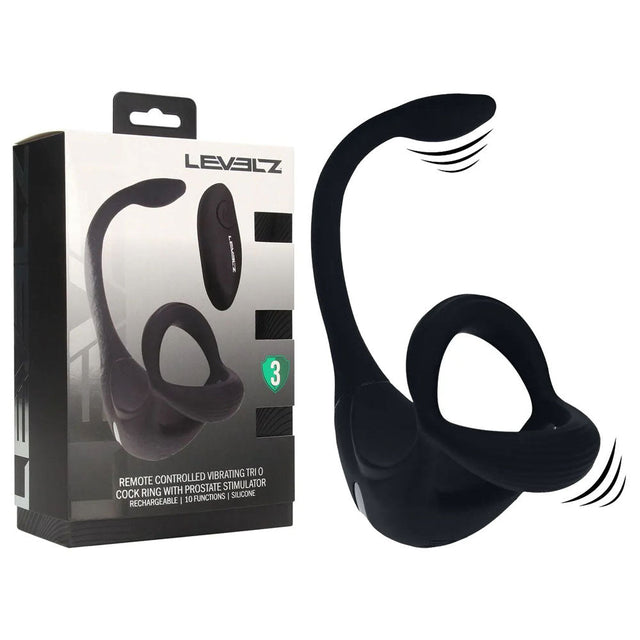 LEVELZ Remote Controlled TriO Cock Ring Prostate Stim Anal Plug - COCK RINGS