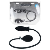 LEVELZ Ribbed Inflatable Anal Plug Black for Adjustable Size - ANAL TOYS