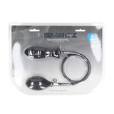 LEVELZ Ribbed Inflatable Anal Plug Black for Adjustable Size - ANAL TOYS