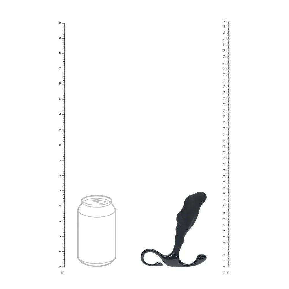 LEVELZ Rippled Prostate Massager With Hard Loop Large Black - ANAL TOYS