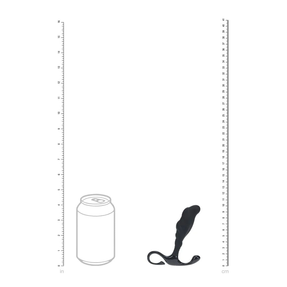LEVELZ Rippled Prostate Massager With Hard Loop Small Black - ANAL TOYS