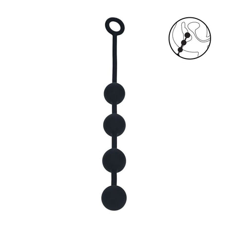 LEVELZ Round Silicone Anal Balls L 40mm Black - ANAL TOYS