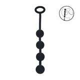 Levelz Round Silicone Anal Balls Medium Black 20mm - ANAL TOYS