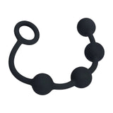 Levelz Round Silicone Anal Balls Medium Black 20mm - ANAL TOYS